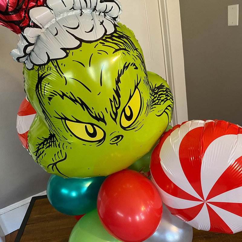 Christmas Grinch Balloon Bouquet Kit