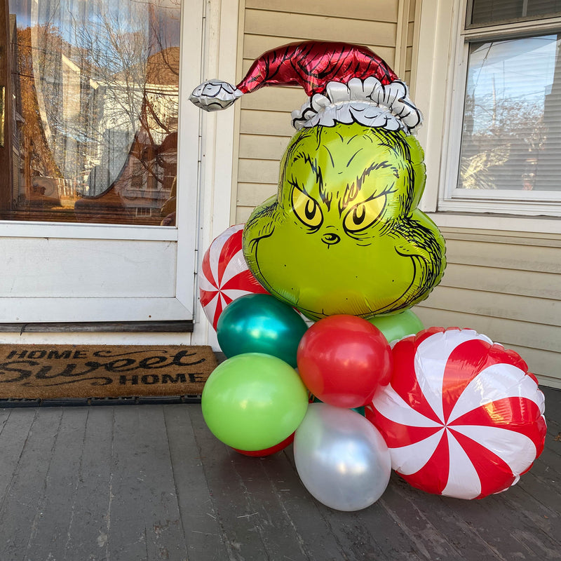 Christmas Grinch Balloon Bouquet Kit