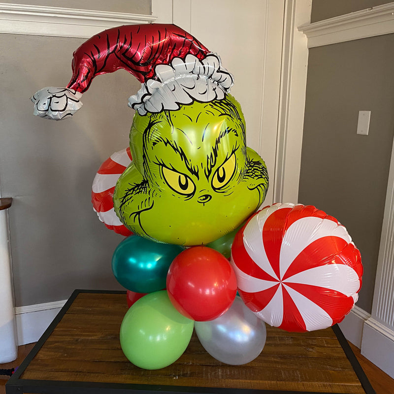 Christmas Grinch Balloon Bouquet Kit