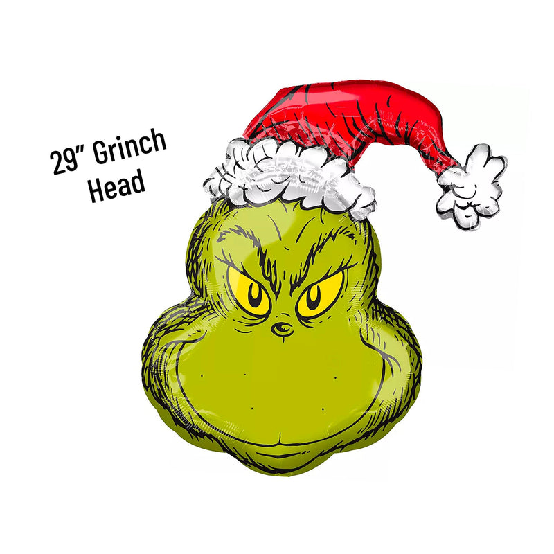 Dr. Seuss's The Grinch with Santa Hat Christmas Balloon (29-Inches)