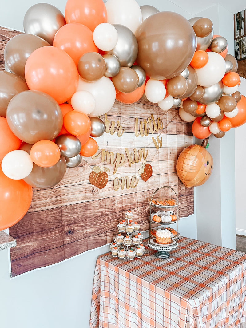 Fall Balloon Arch - Brown & Orange Balloon Garland Kit