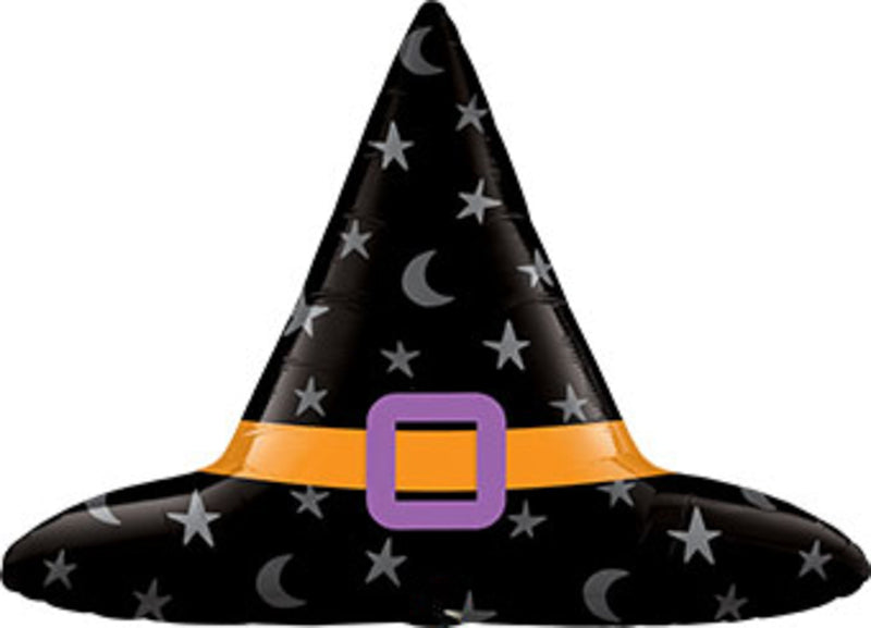 Giant Halloween Moon & Stars Witch Hat Balloon (40 Inches)