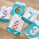 Barely Blush Mylar Number Balloons (32 Inches)