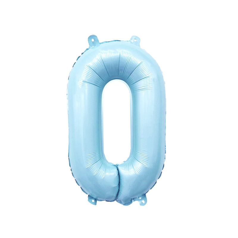 Giant Pastel Powder Blue Mylar Foil Number Balloons (32 Inches)