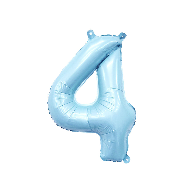 Giant Pastel Powder Blue Mylar Foil Number Balloons (32 Inches)