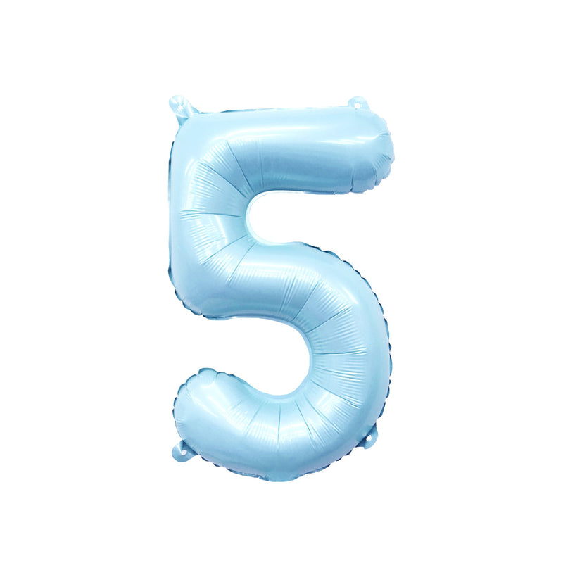 Giant Pastel Powder Blue Mylar Foil Number Balloons (32 Inches)