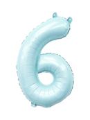 Giant Pastel Powder Blue Mylar Foil Number Balloons (32 Inches)