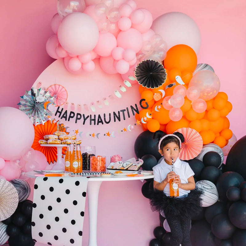 Halloween Balloon Arch - Pink and Orange Balloon Garland Kit