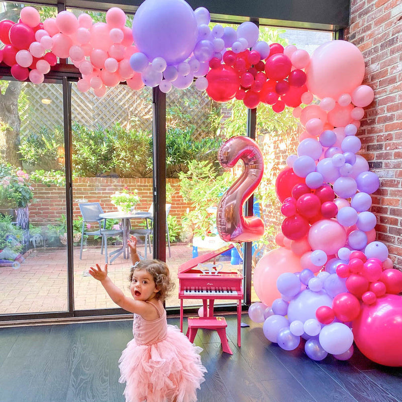 Pink Rainbow Balloon Arch - Ombre Balloon Garland Kit