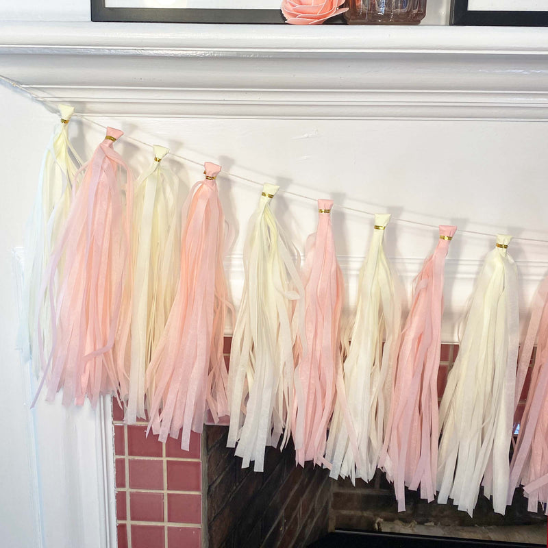 Classic Pooh Pink Paper Tassel Tail - Tassel DIY Garland Kit