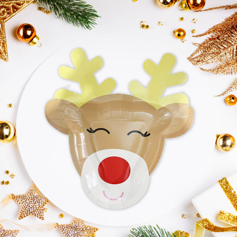 Rudolph the Reindeer Christmas Paper Plates (Set of 8)