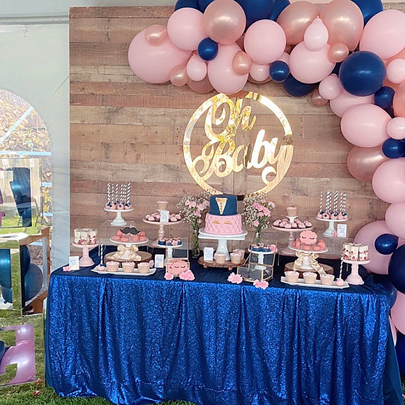 Navy, Pink & Rose Gold Balloon Garland Kit