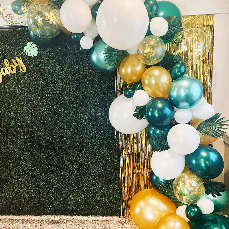 Safari Balloon Arch - Green & Gold Balloon Garland Kit