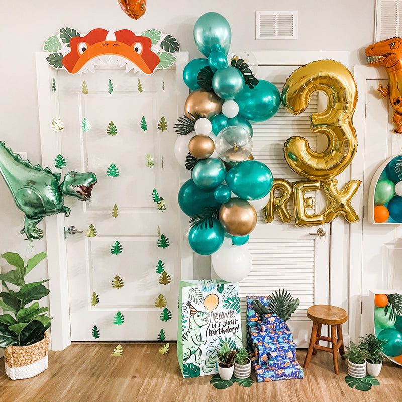 Safari Balloon Arch - Green & Gold Balloon Garland Kit