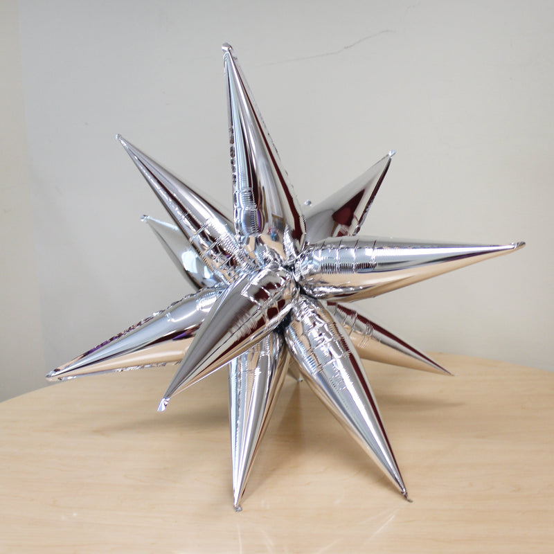 Silver Starburst Cluster Balloon (40 Inches)