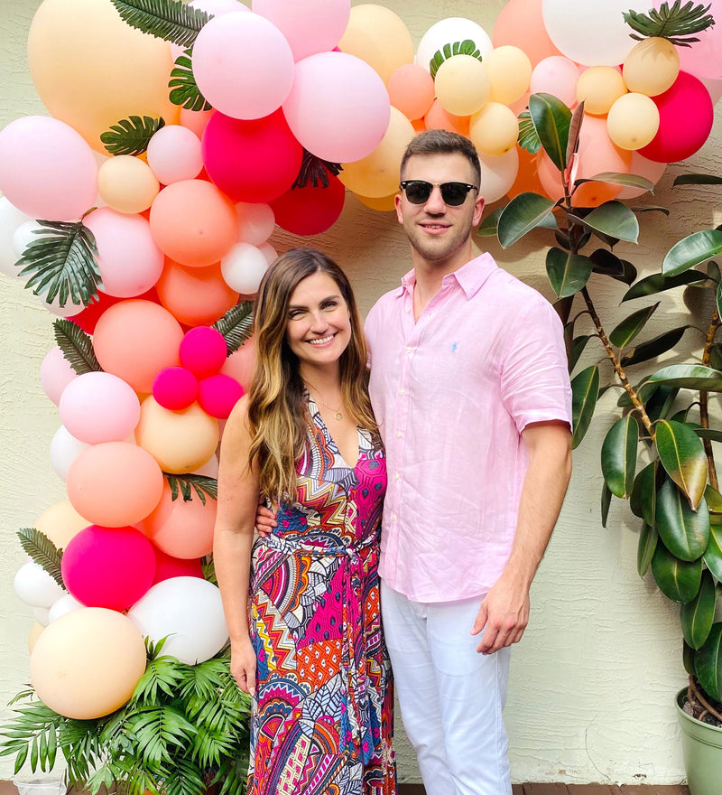 Tropical Balloon Arch - Pink Balloon Garland Kit