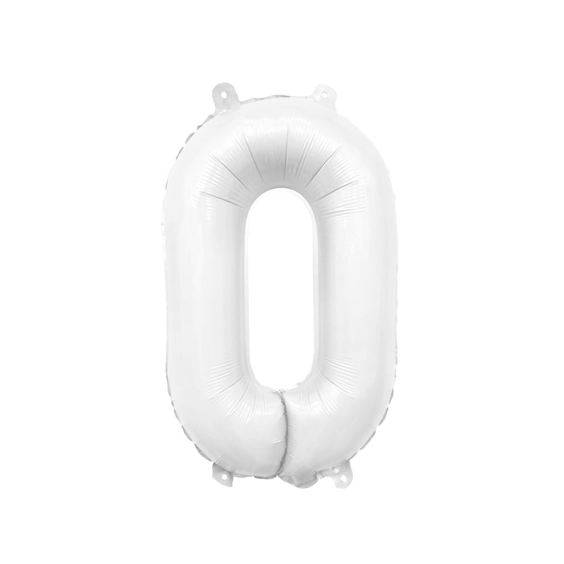 Giant White Mylar Foil Number Balloons (32 Inches)