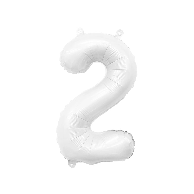 Giant White Mylar Foil Number Balloons (32 Inches)