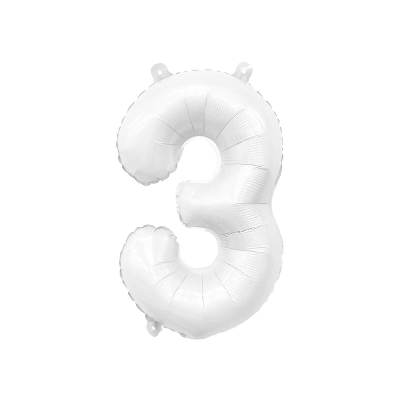 Giant White Mylar Foil Number Balloons (32 Inches)