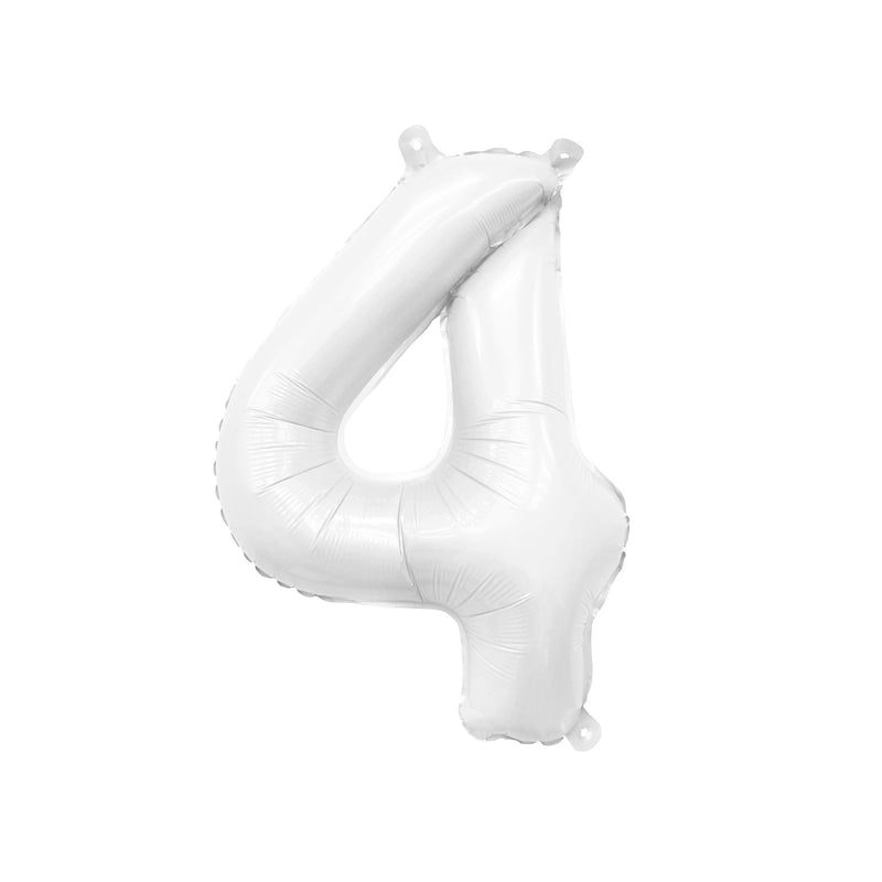 Giant White Mylar Foil Number Balloons (32 Inches)