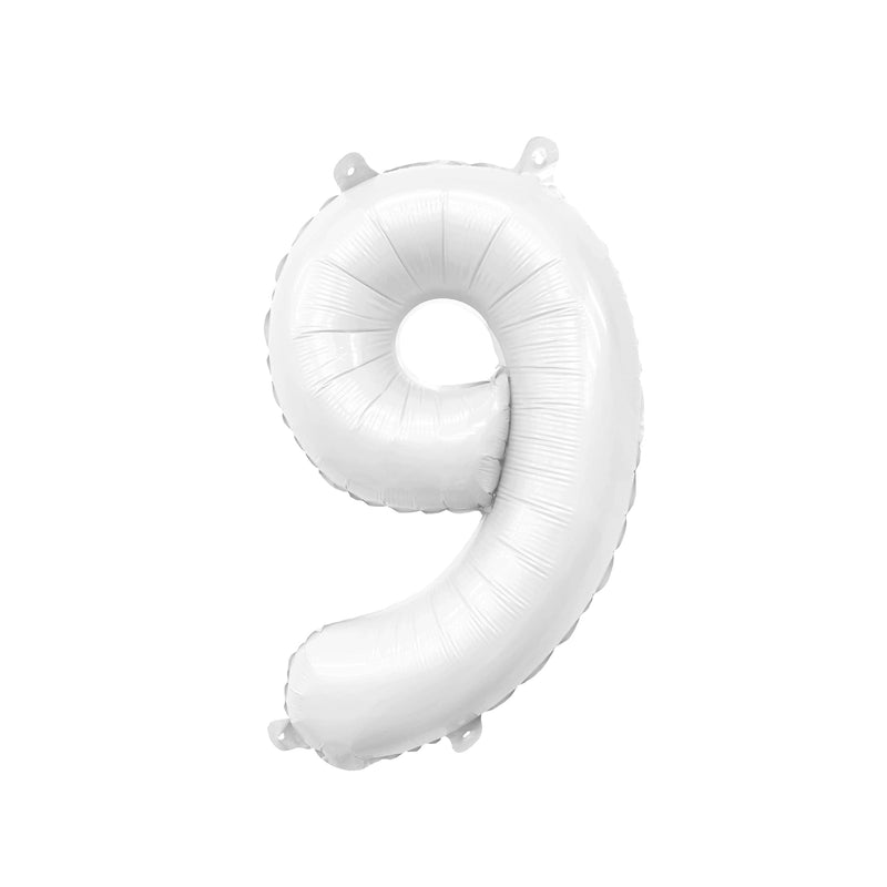 Giant White Mylar Foil Number Balloons (32 Inches)