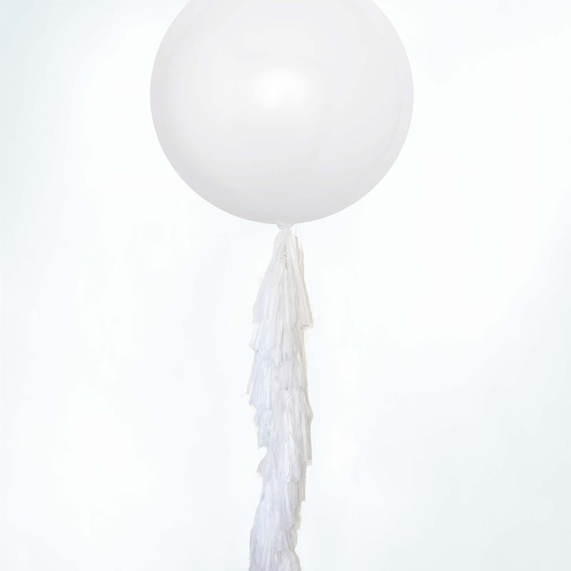 White Paper Tassel Tail - Tassel DIY Garland Kit