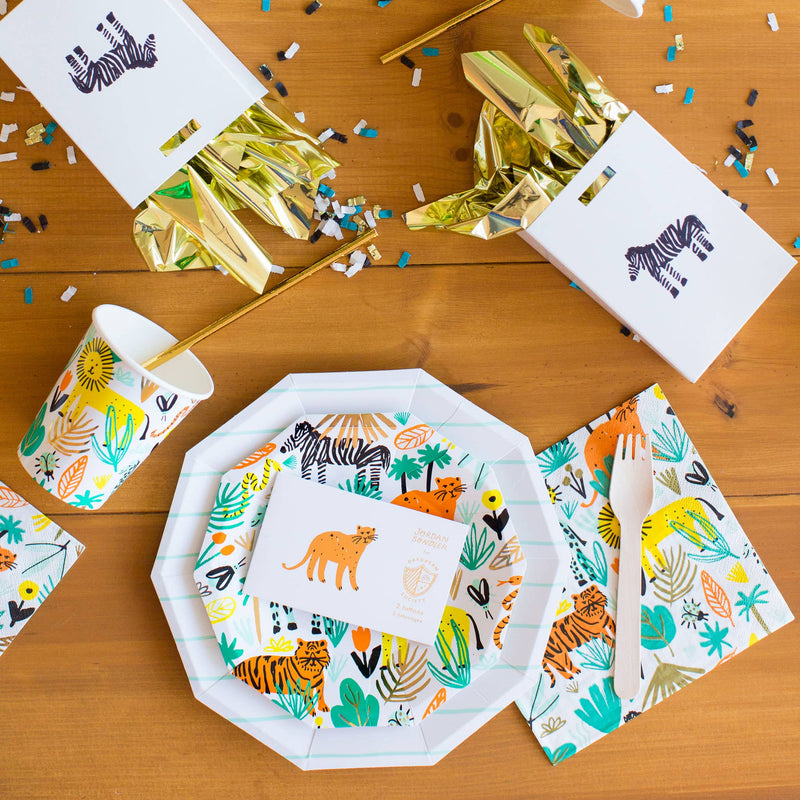 Wild Safari Animal Paper Plates (Set of 8)