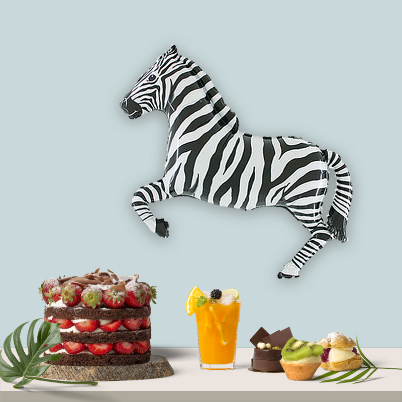 Giant Black and White Safari Zebra Mylar Balloon (43 Inches)