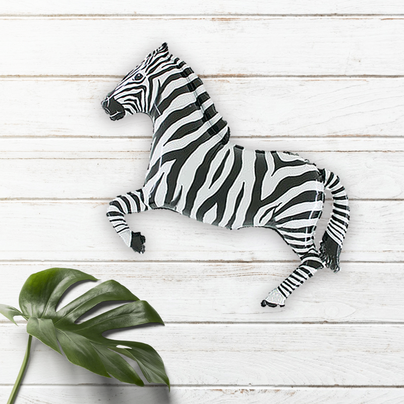 Giant Black and White Safari Zebra Mylar Balloon (43 Inches)